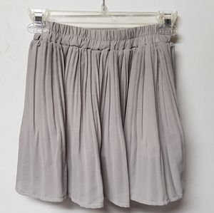 Smoke Grey Gathered Mini Skirt